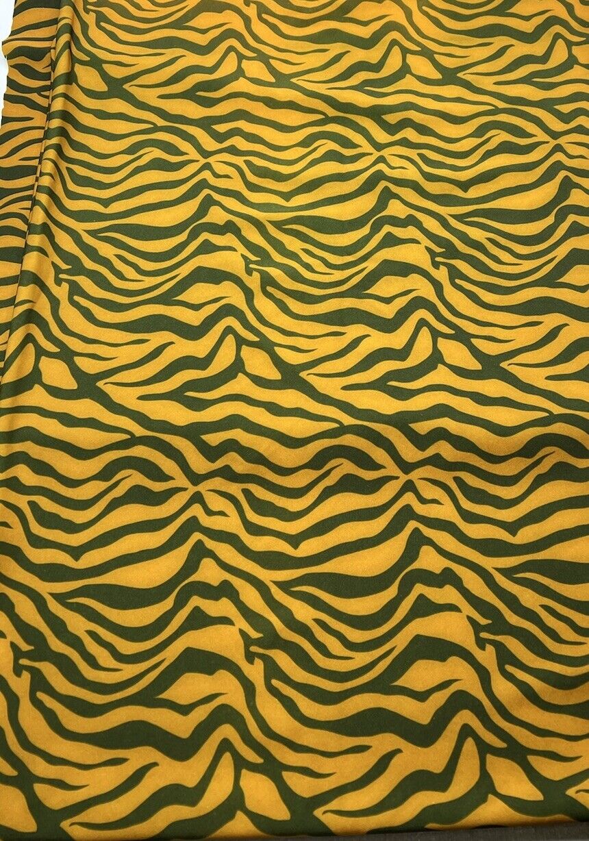 Orange Green Neon Zebra Swimwear / Sportswear Fabric - T9 Fabrics